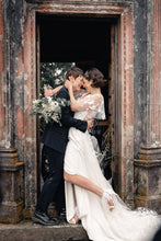 Load image into Gallery viewer, Feather & Crystal Wedding Shoes | Custom Colours