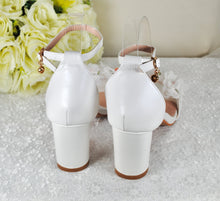 Load image into Gallery viewer, Floral Block Heel Bridal Shoes | 2cm, 4.5cm or 7cm Heel