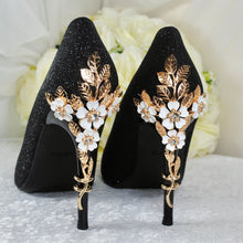 Load image into Gallery viewer, Black Glitter With CHERRY BLOSSOM