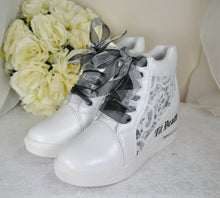 Load image into Gallery viewer, 'Till Death, Gothic, Alternative Bride Wedge Trainer