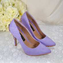 Load image into Gallery viewer, Lavender Suede with 'Cherry Blossom'