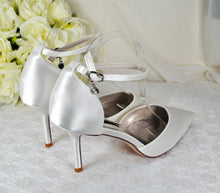 Load image into Gallery viewer, Satin Bridal Sandals | Custom Colours
