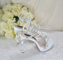 Load image into Gallery viewer, Spiral Ankle Bridal Shoes