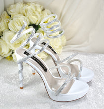 Load image into Gallery viewer, Spiral Ankle Bridal Shoes