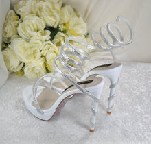 Load image into Gallery viewer, Spiral Ankle Bridal Shoes
