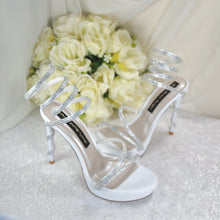 Load image into Gallery viewer, Spiral Ankle Bridal Shoes