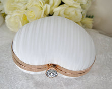 Load image into Gallery viewer, White Heart Clutch Bag