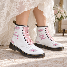 Load image into Gallery viewer, Personalised Floral Bridal Combat Boots – Custom Wedding Boots
