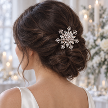Load image into Gallery viewer, Crystal Snowflake Bridal Hair Comb
