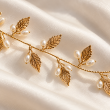 Load image into Gallery viewer, Delicate Leaf Vine Bridal Belt &amp; Hair Vine – Gold, Silver or Rose Gold
