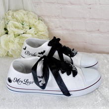 Load image into Gallery viewer, Personalised Halloween Wedding Sneakers: Themed Bridal Canvas Trainers
