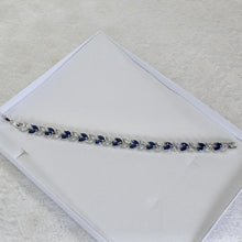 Load image into Gallery viewer, Royal Blue Crystal Bracelet, Elegant Sapphire Style, Gift For Her
