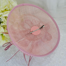 Load image into Gallery viewer, Handmade Dusky Pink Fascinator Hat and Satin Clutch Bag Set
