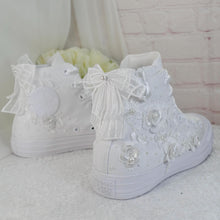 Load image into Gallery viewer, Floral Embroidered Wedding Converse
