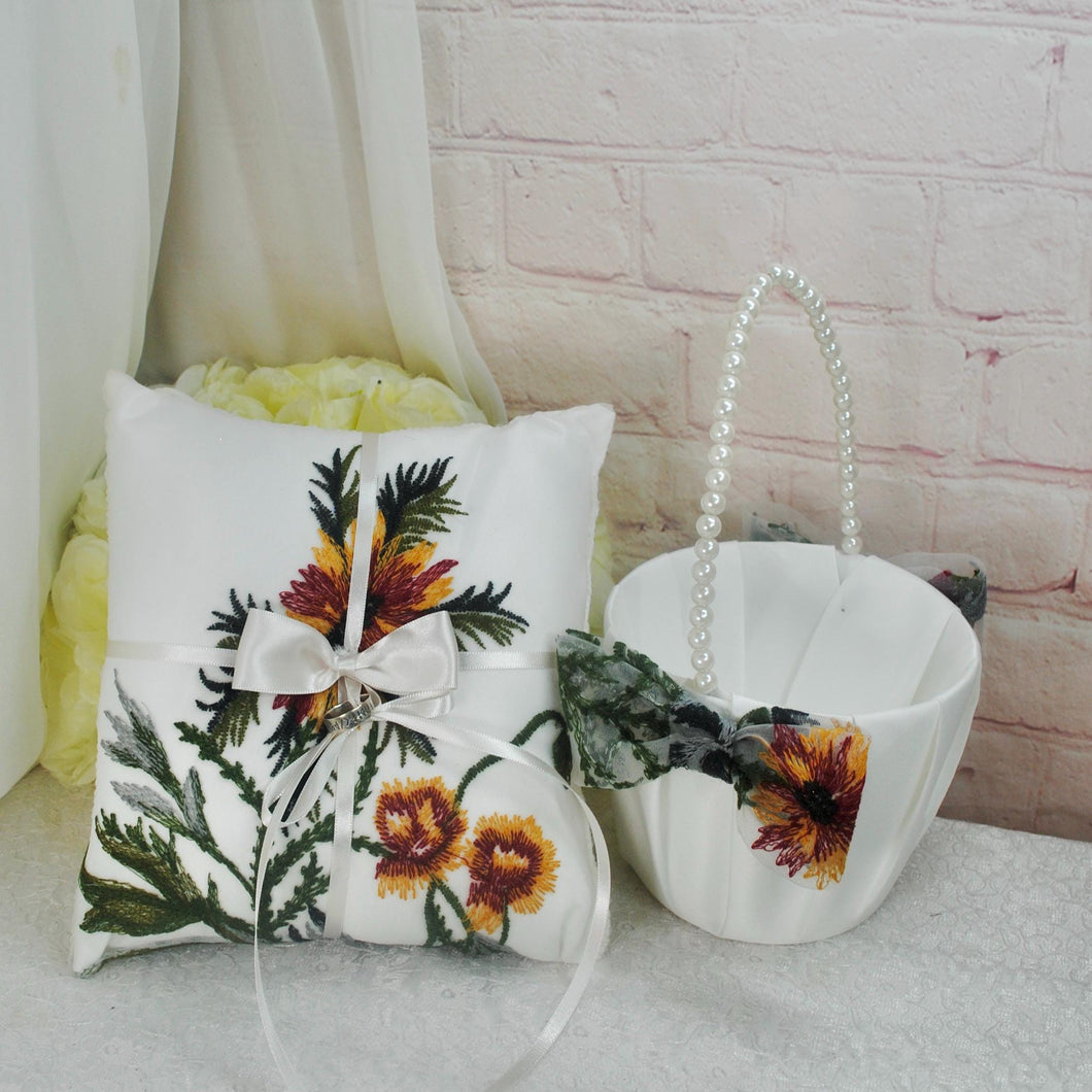 Wild Flower Flower Girl Basket