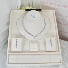 Load image into Gallery viewer, Bridal Jewellery Set: Teardrop Cubic Zirconia Necklace and Earrings
