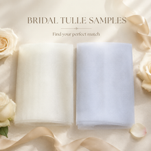 Load image into Gallery viewer, Bridal Fabric Sample | Tulle Swatch for Veils, Capes &amp; Bridal Accessories
