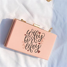 Load image into Gallery viewer, Wifey for Lifey Clutch Bag: Personalized Bridal Evening Bag
