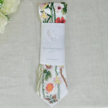 Load image into Gallery viewer, Personalised Embroidered Wildflower Satin Tie: Secret Garden Wedding Necktie

