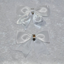 Load image into Gallery viewer, Rainbow Satin Bow Shoe Clips: Custom Bridal Wedding Accessory

