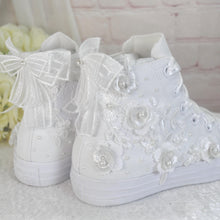 Load image into Gallery viewer, Floral Embroidered Wedding Converse
