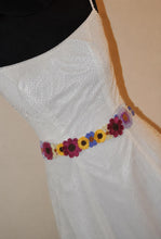 Load image into Gallery viewer, 3D Bright Floral Embroidered Bridal Belt: Flower Wedding Dress Sash
