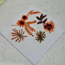 Load image into Gallery viewer, Embroidered Wildflower Pocket Squares &amp; Matching Tie: Secret Garden Wedding Necktie
