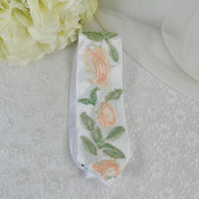 Load image into Gallery viewer, Embroidered Wildflower Mens Tie: Floral Wedding Necktie
