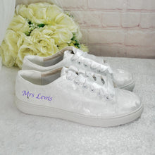 Load image into Gallery viewer, Lace Bridal Trainers
