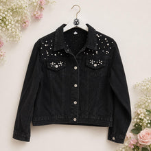 Load image into Gallery viewer, Personalised Pearl Denim Bride Jacket: Wifey Bridal Hen Party
