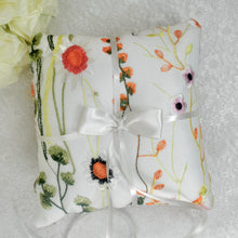 Load image into Gallery viewer, Orange Secret Garden Ring Pillow
