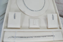 Load image into Gallery viewer, Bridal Jewelry Set: Cubic Zirconia Necklace, Earrings &amp; Bracelet Jewellery
