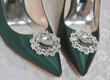 Load image into Gallery viewer, Pointed Toe Satin Bridal Shoes | Custom Colours | 8cm, 10cm, 12cm Heel | Large Sizes
