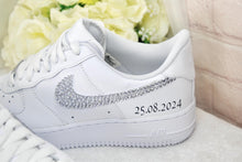 Load image into Gallery viewer, Personalised Genuine Nike AF1 Air Force 1 Trainers for Bride or Groom, Customised Bridal Sneakers, Alternative Wedding Shoes
