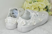 Load image into Gallery viewer, Floral Embroidered Custom Wedding Converse
