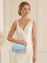 Load image into Gallery viewer, Handmade Textured Vegan Leather Clutch Bag with Bow | Bridal Handbag
