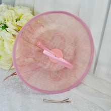 Load image into Gallery viewer, Handmade Dusky Pink Fascinator Hat and Satin Clutch Bag Set
