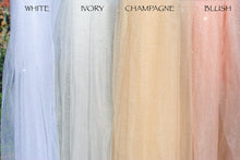 Load image into Gallery viewer, Single Tier Glitter Veil | 75cm - 300cm | Ivory, White, Champagne
