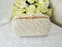Load image into Gallery viewer, Handmade Pearl Clutch Bag: Elegant Bridal Wedding Purse
