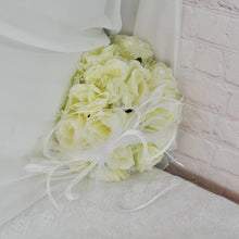 Load image into Gallery viewer, White Satin Fascinator and Clutch Bag Set: Handmade Wedding Outfit
