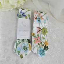 Load image into Gallery viewer, Embroidered Wildflower Mens Tie: Floral Wedding Necktie
