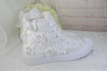 Load image into Gallery viewer, Floral Embroidered Wedding Converse
