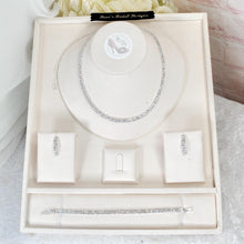 Load image into Gallery viewer, Bridal Jewelry Set: Cubic Zirconia Necklace, Earrings &amp; Bracelet Jewellery
