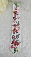 Load image into Gallery viewer, Embroidered Wildflower Mens Tie: Floral Wedding Necktie
