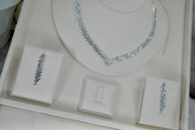 Load image into Gallery viewer, Bridal Jewellery Set: Teardrop Cubic Zirconia Necklace and Earrings
