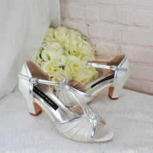 Load image into Gallery viewer, Vintage Peep Toe Bridal Shoes - UK4 - Ready to Dispatch
