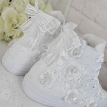 Load image into Gallery viewer, Floral Embroidered Wedding Converse

