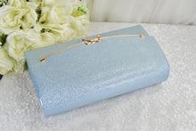 Load image into Gallery viewer, Handmade Textured Vegan Leather Clutch Bag with Bow | Bridal Handbag
