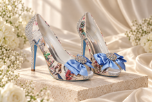 Load image into Gallery viewer, Alice in Wonderland Bridal Shoes | Crystal Heels | 8 cm or 10 cm
