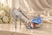 Load image into Gallery viewer, Alice in Wonderland Bridal Shoes | Crystal Heels | 8 cm or 10 cm
